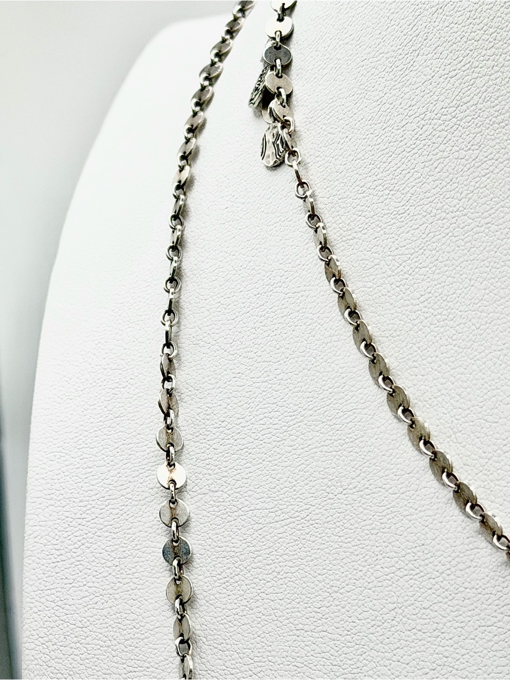 Silpada Festive Glittering Sterling Silver CONFETTI 46” Disc & Charm Necklace - Picture 7 of 15